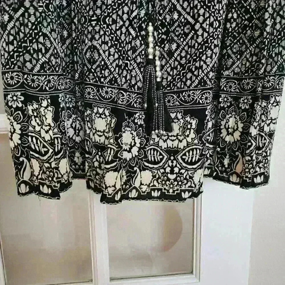 NWT Soft Surroundings Black Elastic Boho Drawstring Skirt Casual Size PM - Picture 5 of 10